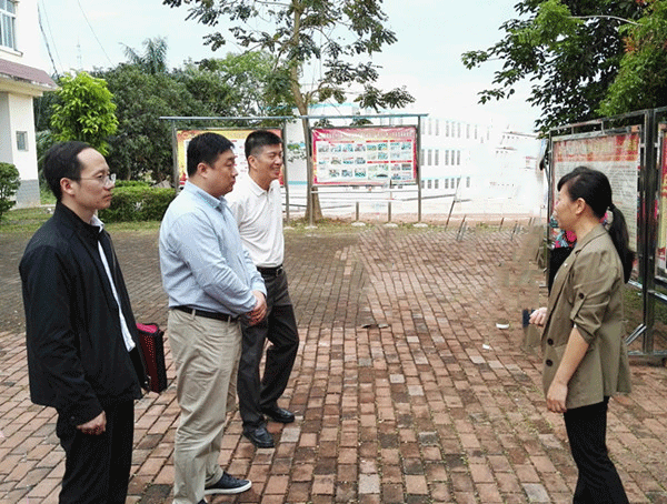 图为调研组在右江区永乐镇调研.