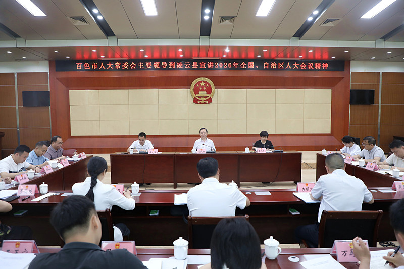 周武红到凌云、乐业调研基层人大工作并宣讲全国、自治区人大会议精神